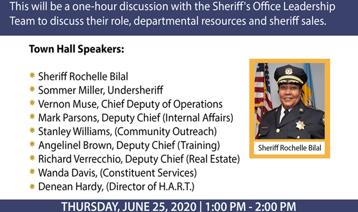 First Virtual Town Hall with Sheriff Rochelle Bilal